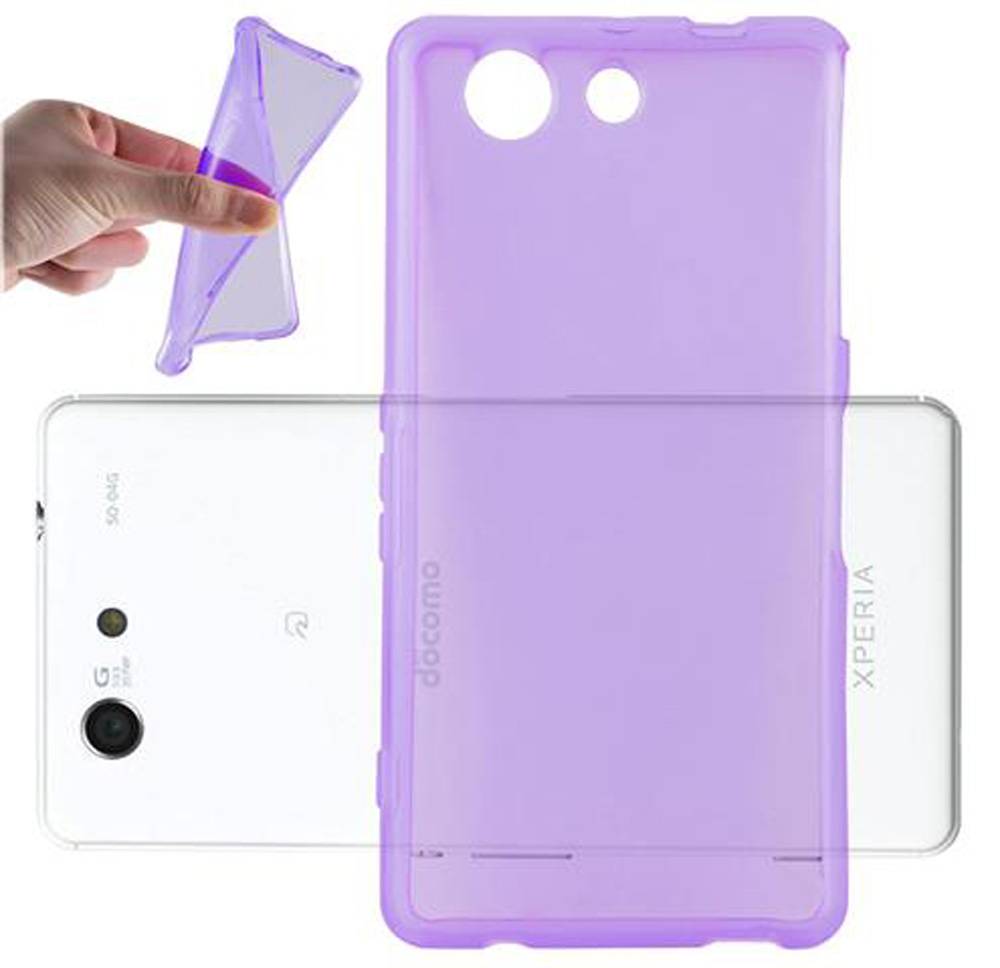 Cadorabo Hülle für Sony Xperia Z4 MINI / Z3 PLUS COMPACT Schutz Hülle in Lila Schutzhülle TPU Silikon Cover Etui Case
