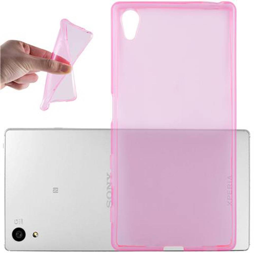 Cadorabo Hülle für Sony Xperia Z5 Schutz Hülle in Pink Schutzhülle TPU Silikon Cover Etui Case