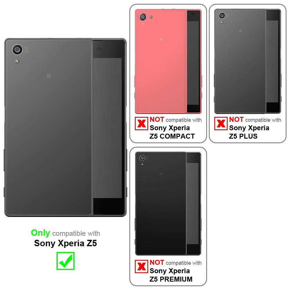 Cadorabo Hülle für Sony Xperia Z5 Schutz Hülle in Pink Schutzhülle TPU Silikon Cover Etui Case