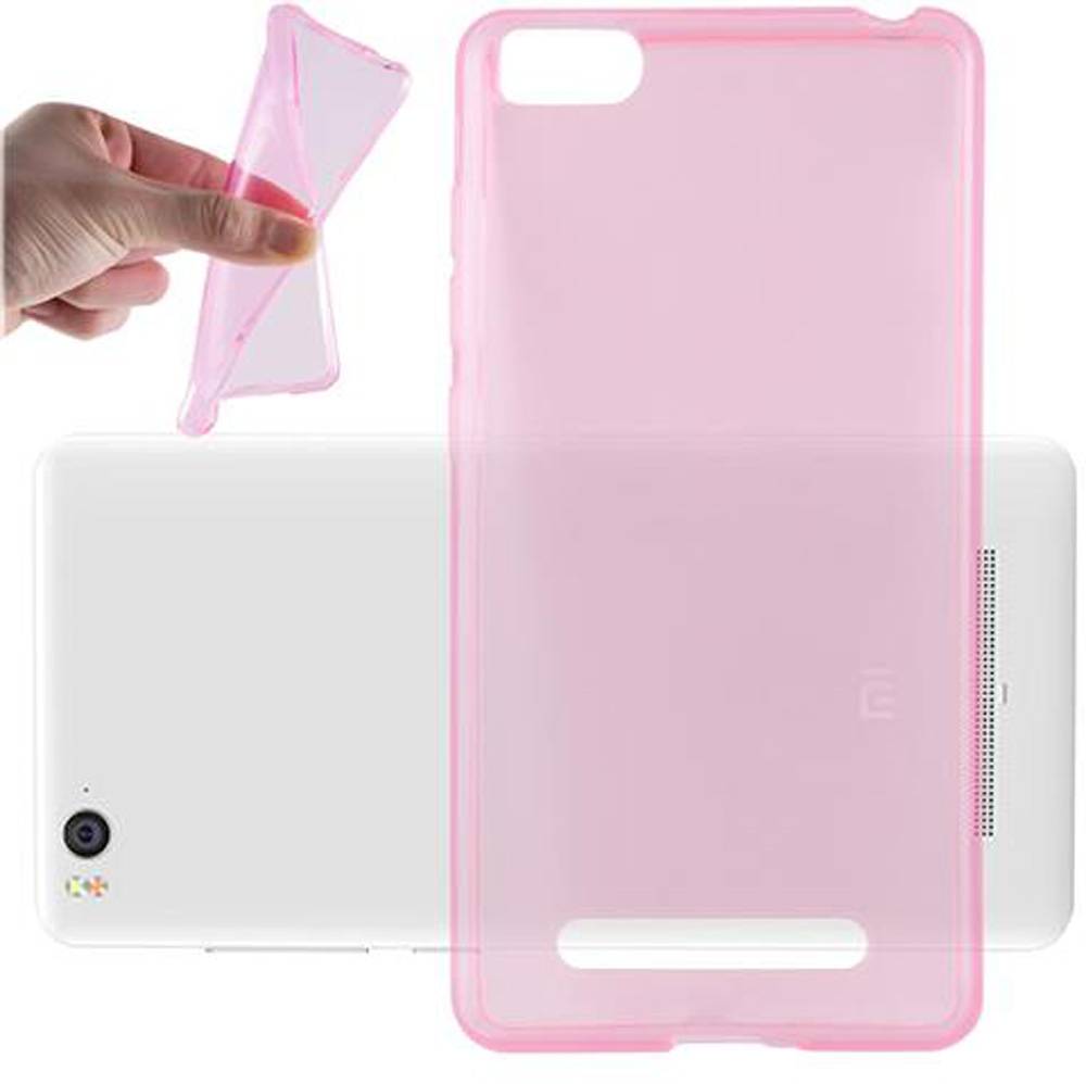 Cadorabo Hülle für Xiaomi Mi 4 Schutz Hülle in Pink Schutzhülle TPU Silikon Cover Etui Case
