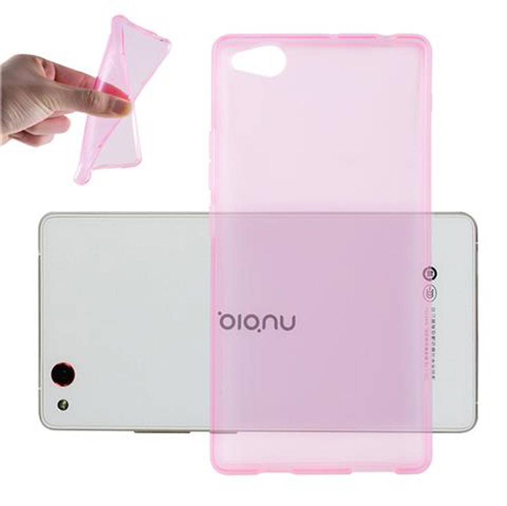 Cadorabo Hülle für ZTE Nubia Z9 MAX Schutz Hülle in Pink Schutzhülle TPU Silikon Cover Etui Case