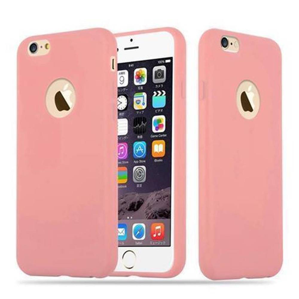 Cadorabo Hülle für Apple iPhone 6 / 6S Schutzhülle in Rosa Handyhülle TPU Silikon Etui Case Cover
