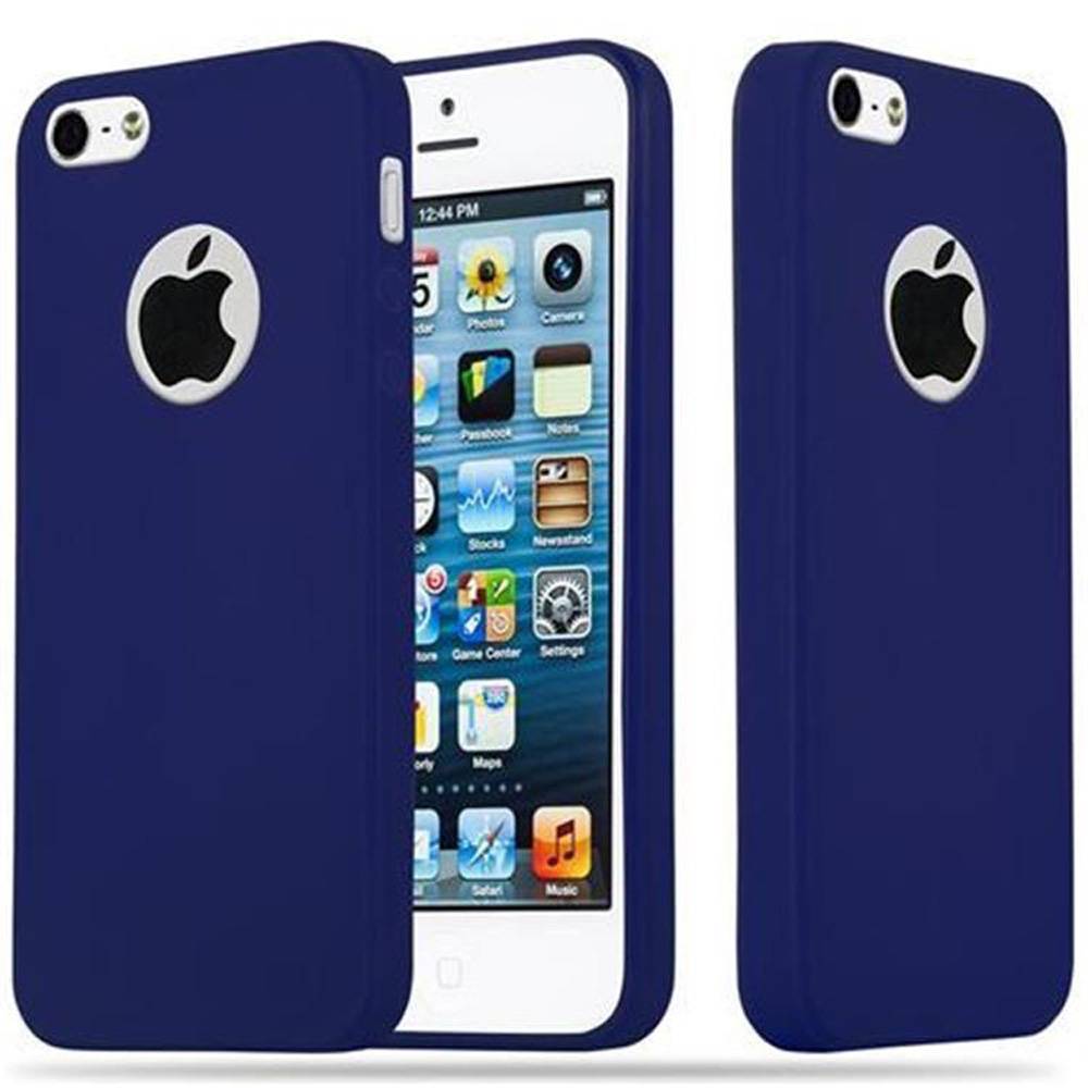 Cadorabo Hülle für Apple iPhone 5 / 5S / SE 2016 Schutzhülle in Blau Handyhülle TPU Silikon Etui Case Cover