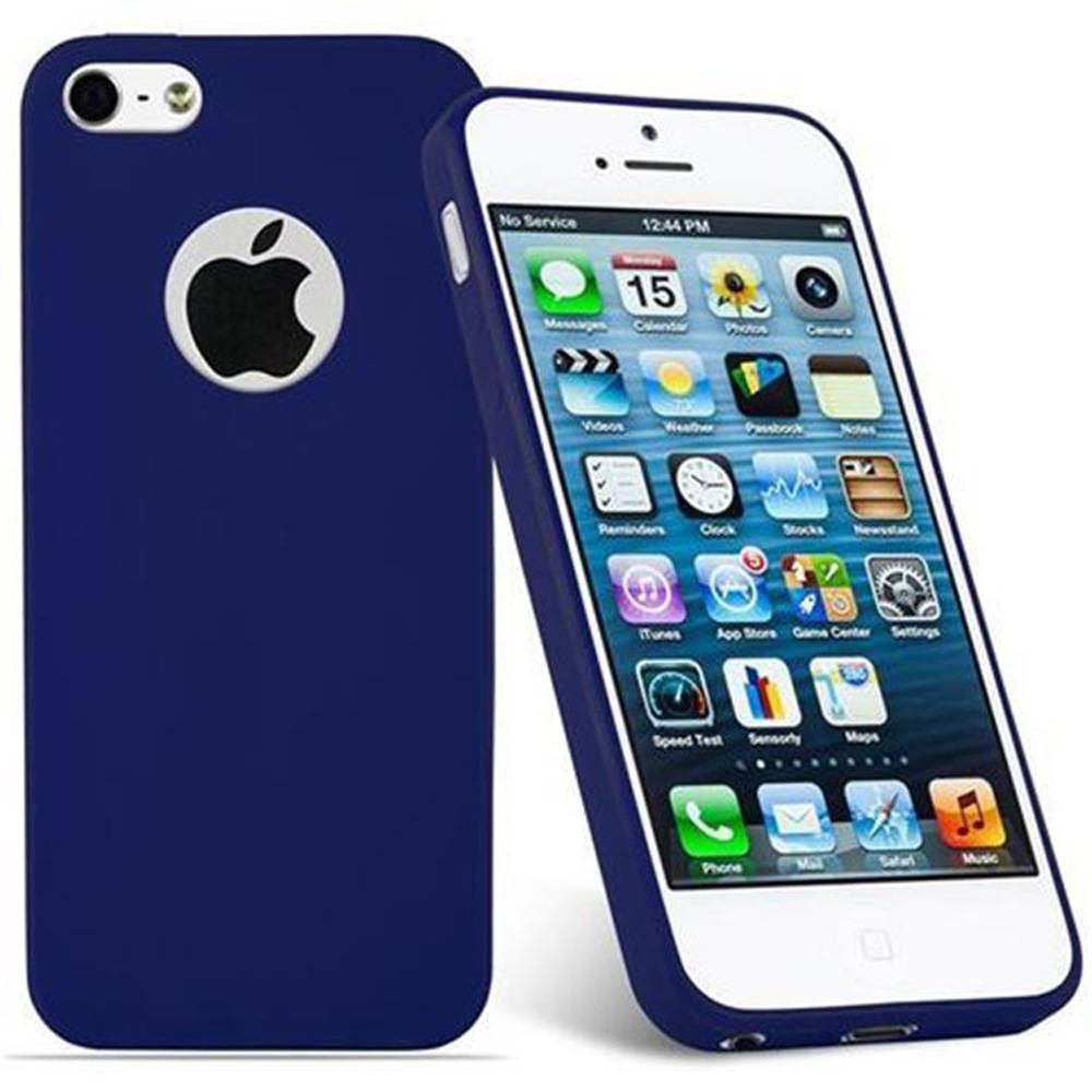 Cadorabo Hülle für Apple iPhone 5 / 5S / SE 2016 Schutzhülle in Blau Handyhülle TPU Silikon Etui Case Cover