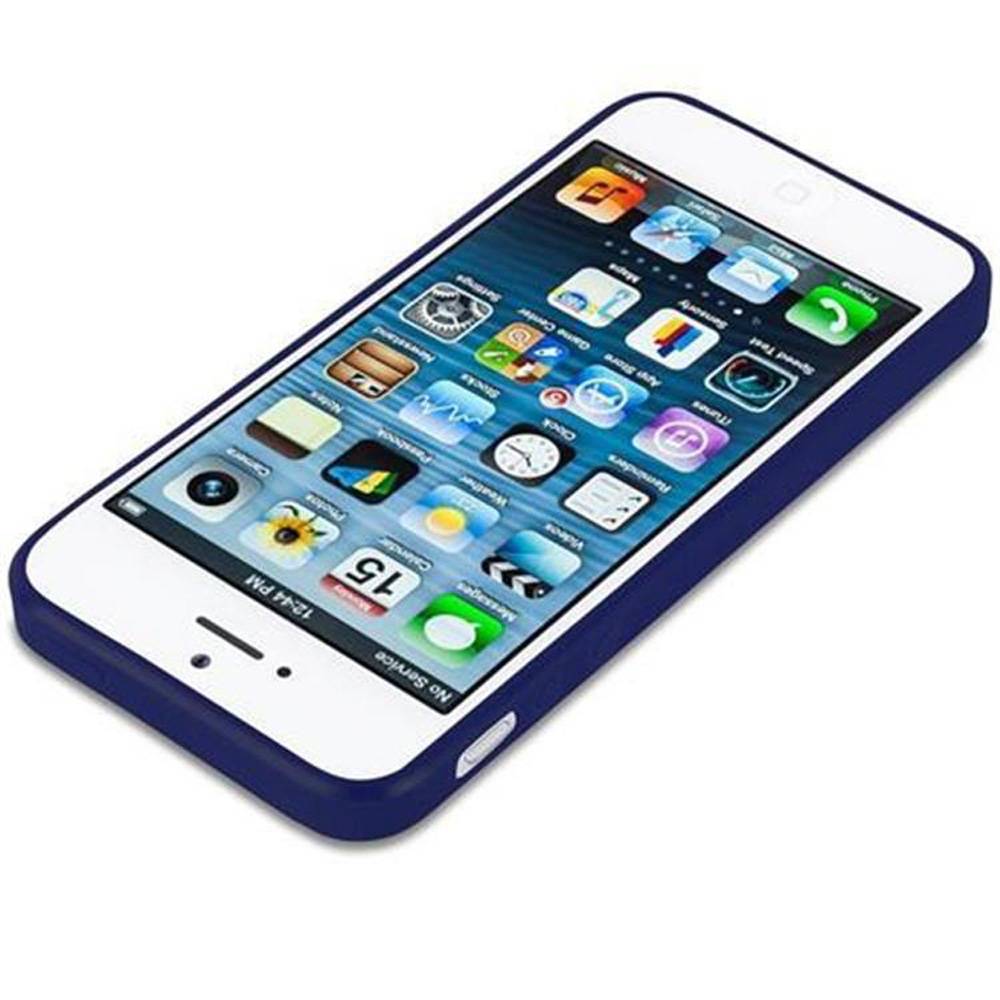 Cadorabo Hülle für Apple iPhone 5 / 5S / SE 2016 Schutzhülle in Blau Handyhülle TPU Silikon Etui Case Cover