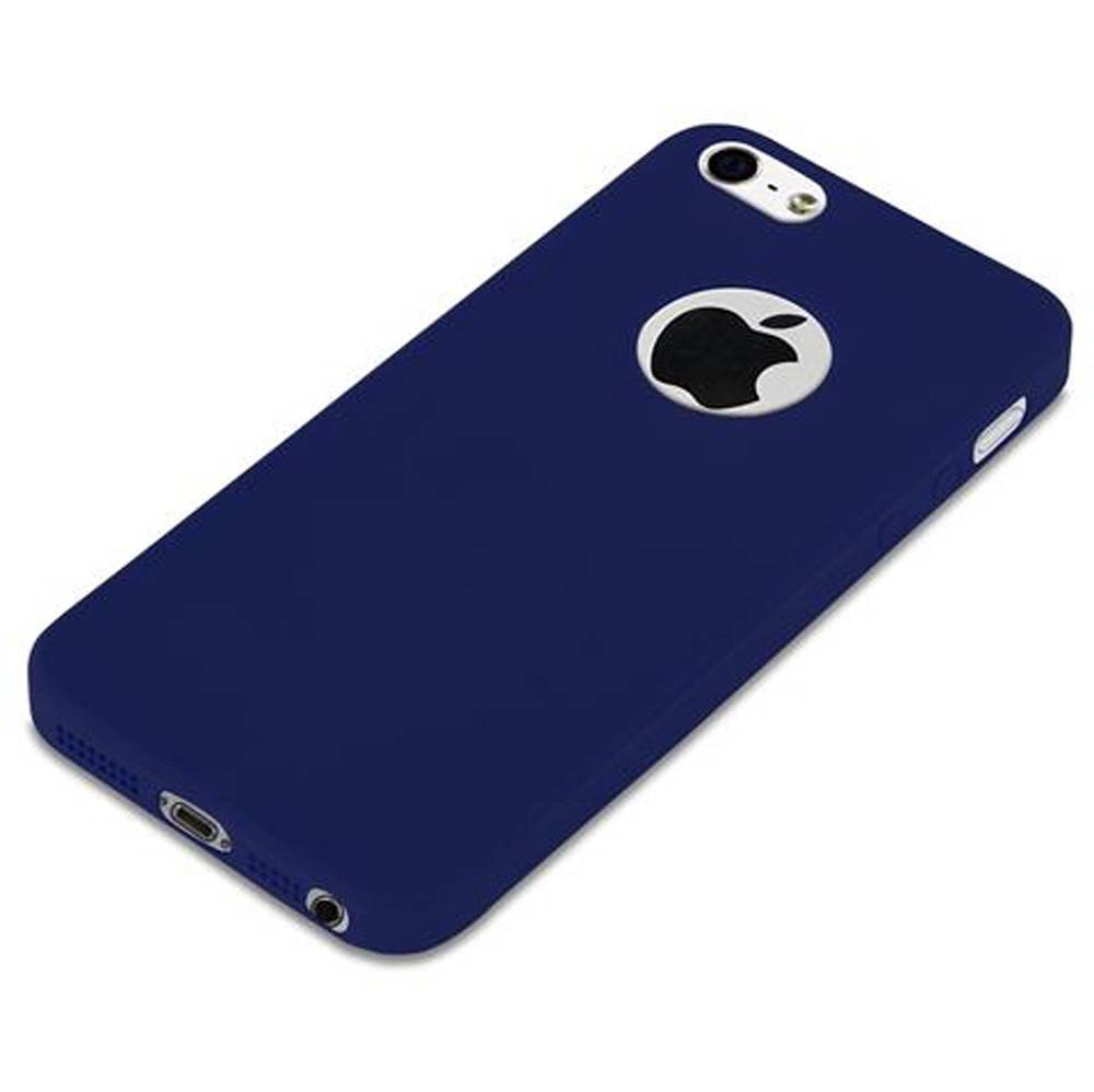 Cadorabo Hülle für Apple iPhone 5 / 5S / SE 2016 Schutzhülle in Blau Handyhülle TPU Silikon Etui Case Cover