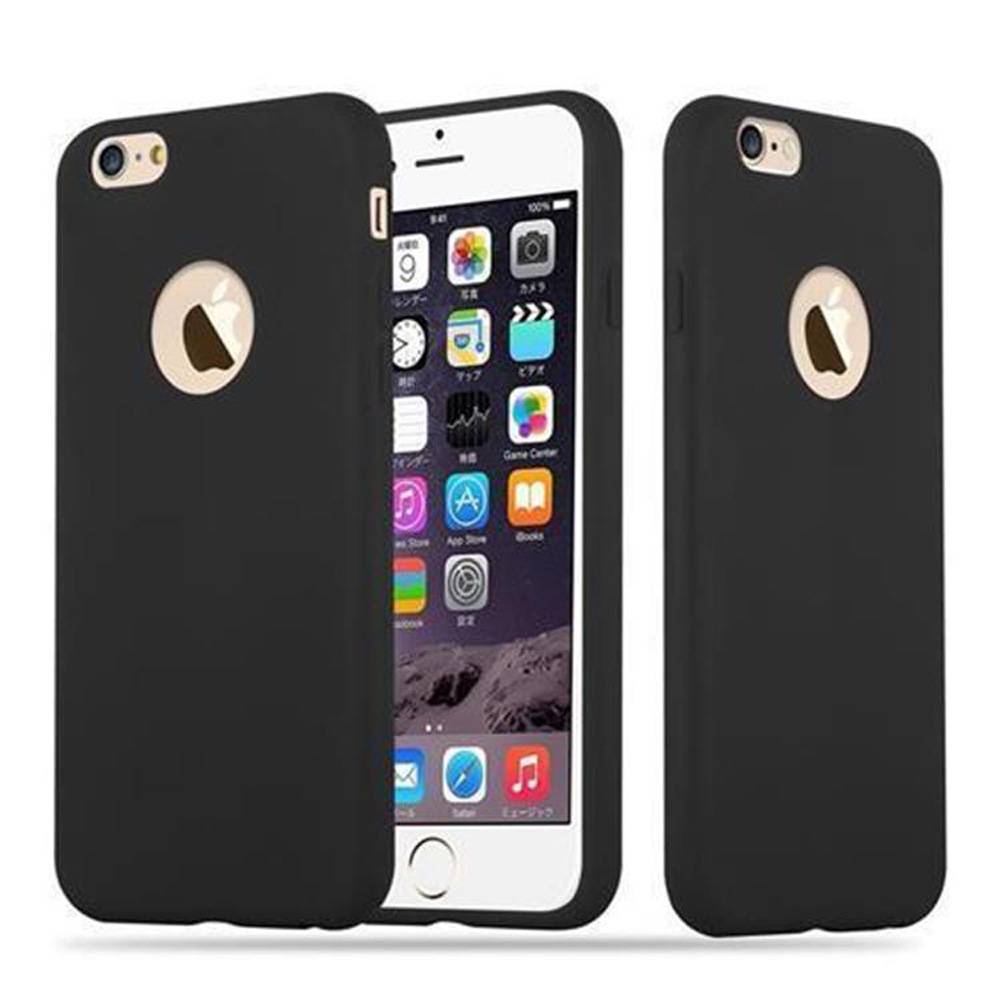 Cadorabo Hülle für Apple iPhone 6 / 6S Schutzhülle in Schwarz Handyhülle TPU Silikon Etui Case Cover