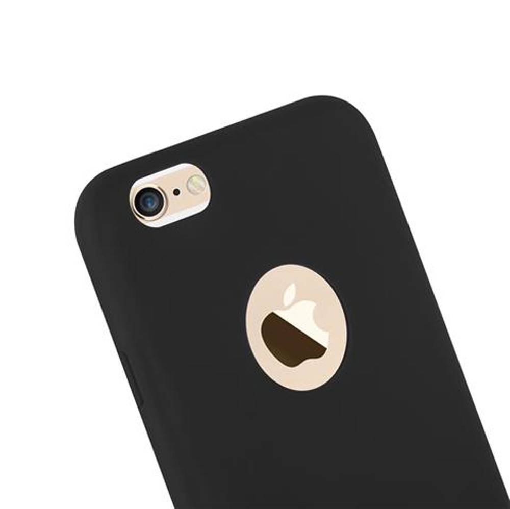 Cadorabo Hülle für Apple iPhone 6 / 6S Schutzhülle in Schwarz Handyhülle TPU Silikon Etui Case Cover