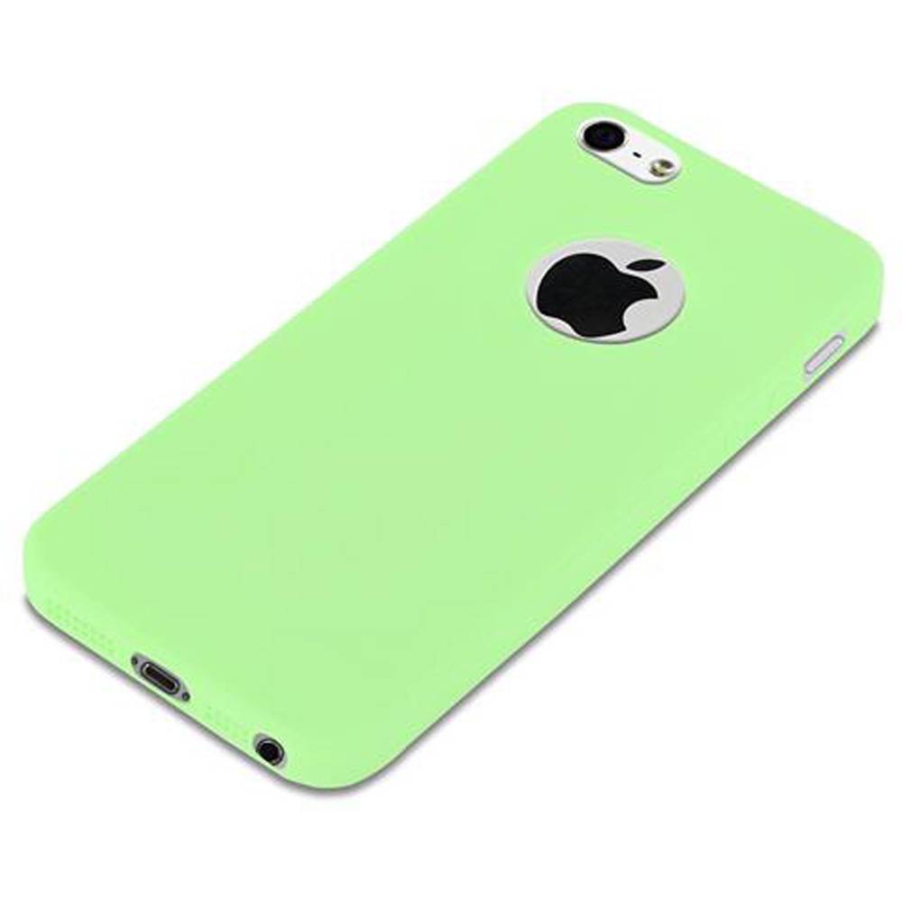 Cadorabo Hülle für Apple iPhone 5 / 5S / SE 2016 Schutzhülle in Grün Handyhülle TPU Silikon Etui Case Cover