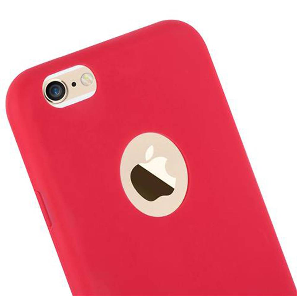 Cadorabo Hülle für Apple iPhone 6 / 6S Schutzhülle in Rot Handyhülle TPU Silikon Etui Case Cover
