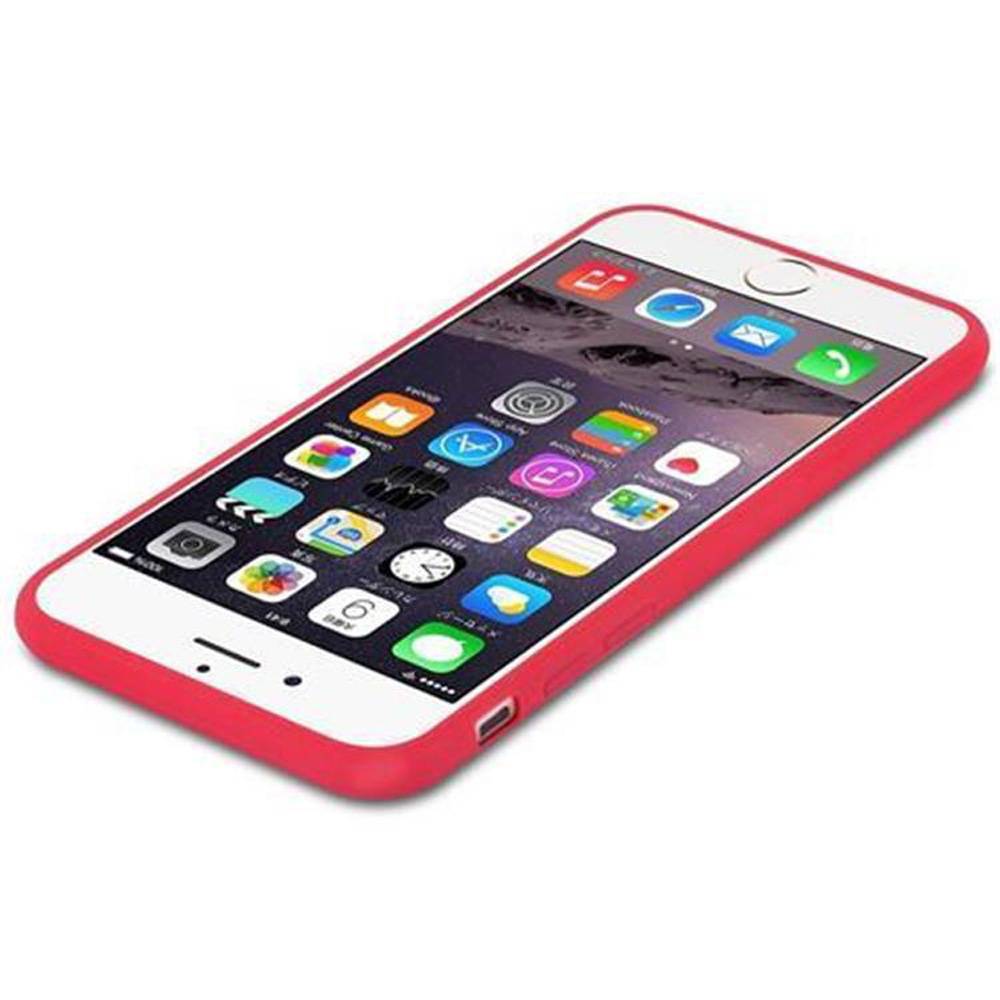 Cadorabo Hülle für Apple iPhone 6 / 6S Schutzhülle in Rot Handyhülle TPU Silikon Etui Case Cover
