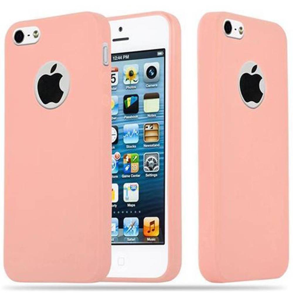 Cadorabo Hülle für Apple iPhone 5 / 5S / SE 2016 Schutzhülle in Rosa Handyhülle TPU Silikon Etui Case Cover