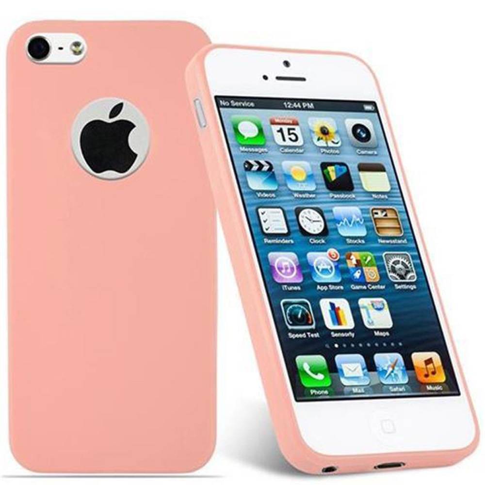 Cadorabo Hülle für Apple iPhone 5 / 5S / SE 2016 Schutzhülle in Rosa Handyhülle TPU Silikon Etui Case Cover