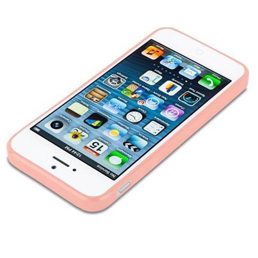 Cadorabo Hülle für Apple iPhone 5 / 5S / SE 2016 Schutzhülle in Rosa Handyhülle TPU Silikon Etui Case Cover