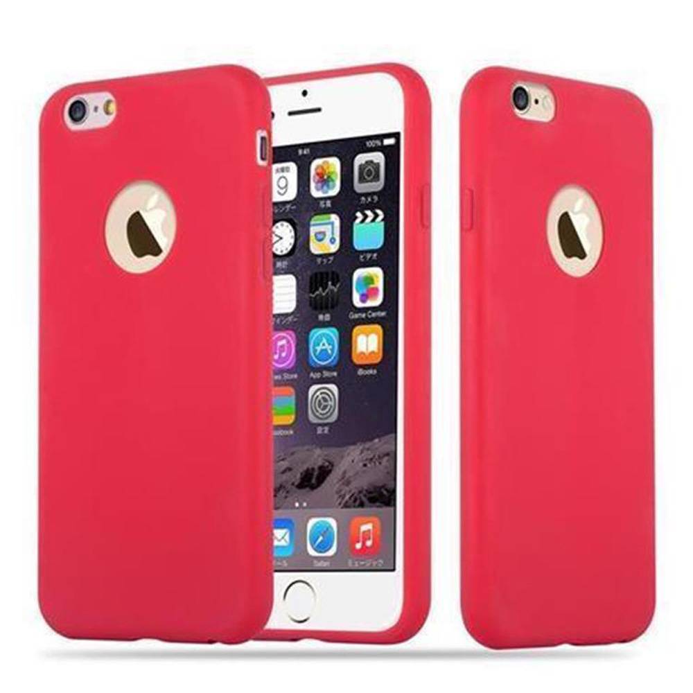 Cadorabo Hülle für Apple iPhone 6 PLUS / 6S PLUS Schutzhülle in Rot Handyhülle TPU Silikon Etui Case Cover