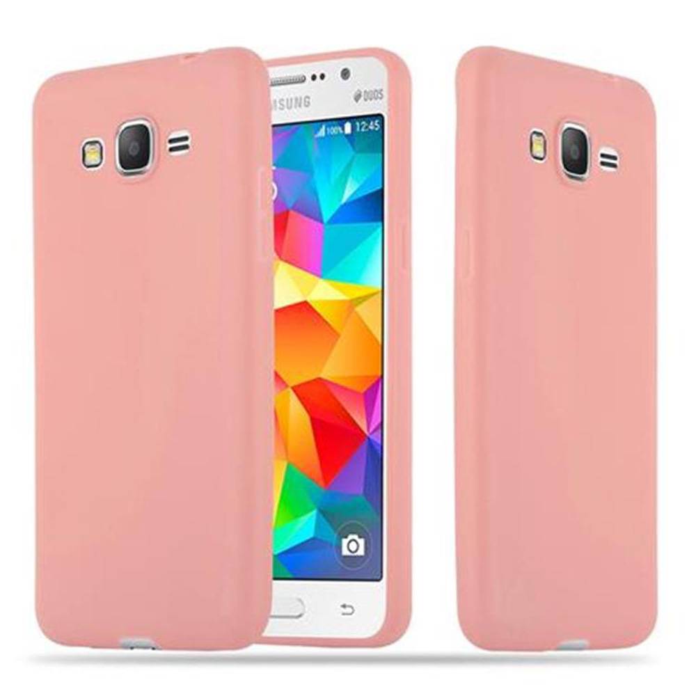 Cadorabo Hülle für Samsung Galaxy GRAND PRIME Schutzhülle in Rosa Handyhülle TPU Silikon Etui Case Cover