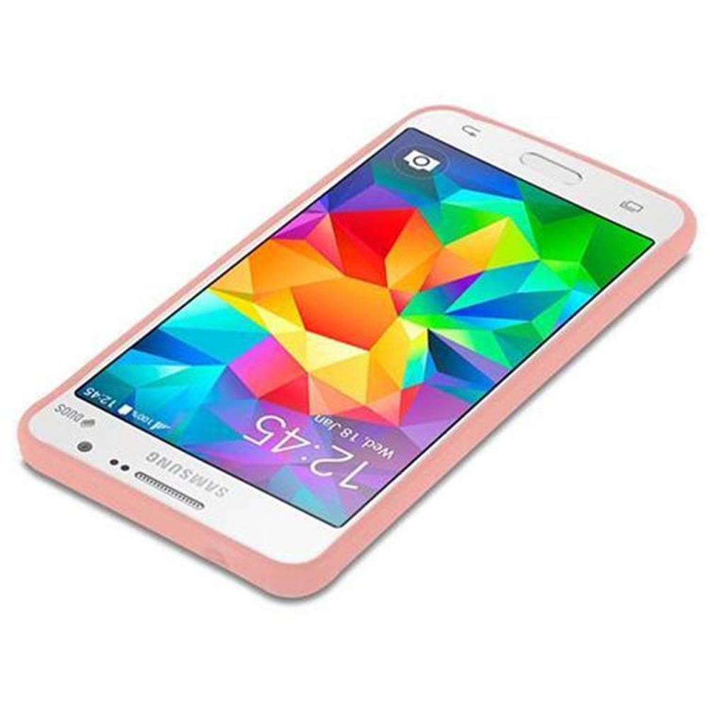 Cadorabo Hülle für Samsung Galaxy GRAND PRIME Schutzhülle in Rosa Handyhülle TPU Silikon Etui Case Cover