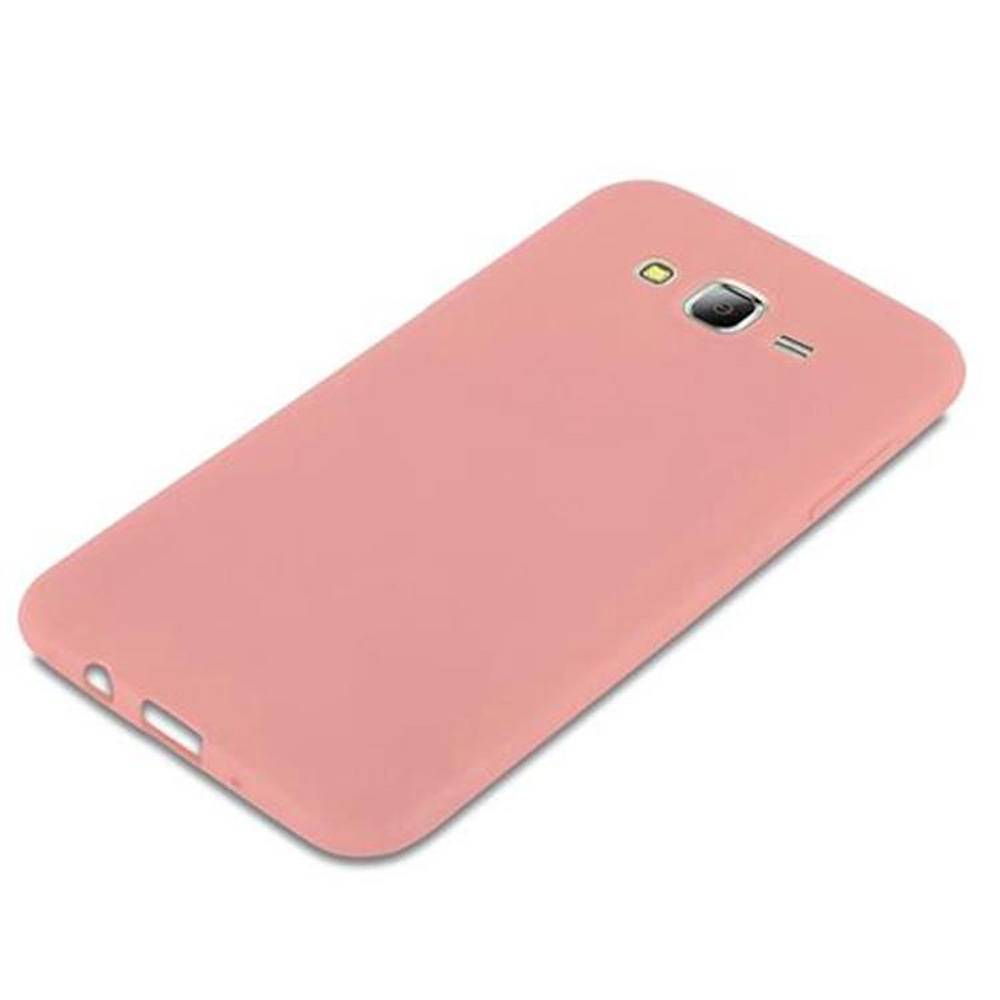 Cadorabo Hülle für Samsung Galaxy J7 2015 Schutzhülle in Rosa Handyhülle TPU Silikon Etui Case Cover