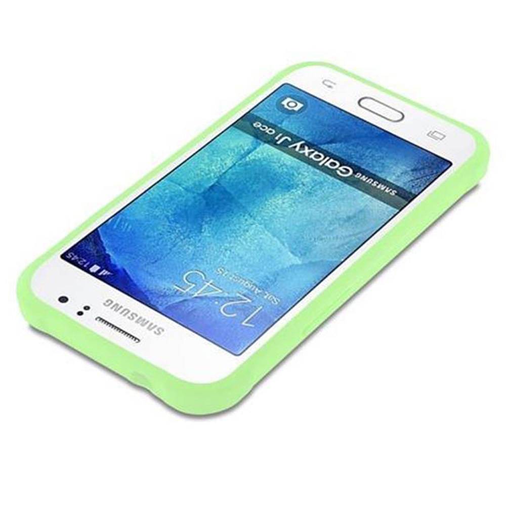 Cadorabo Hülle für Samsung Galaxy J1 ACE Schutzhülle in Grün Handyhülle TPU Silikon Etui Case Cover