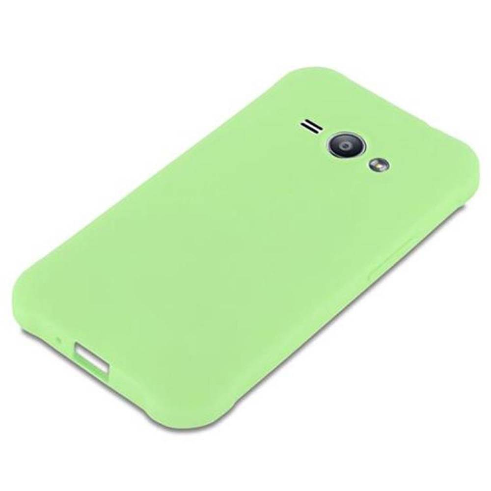 Cadorabo Hülle für Samsung Galaxy J1 ACE Schutzhülle in Grün Handyhülle TPU Silikon Etui Case Cover