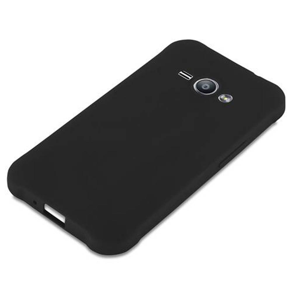 Cadorabo Hülle für Samsung Galaxy J1 ACE Schutzhülle in Schwarz Handyhülle TPU Silikon Etui Case Cover