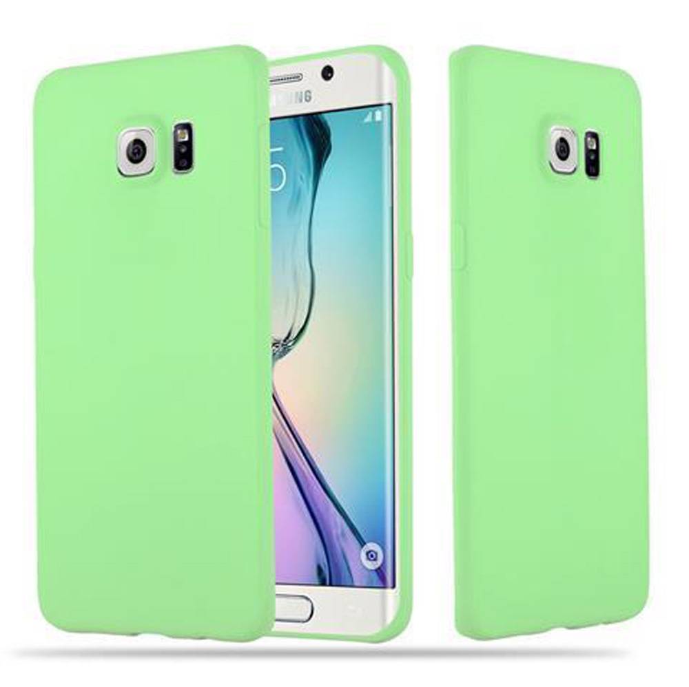 Cadorabo Hülle für Samsung Galaxy S6 EDGE Schutzhülle in Grün Handyhülle TPU Silikon Etui Case Cover