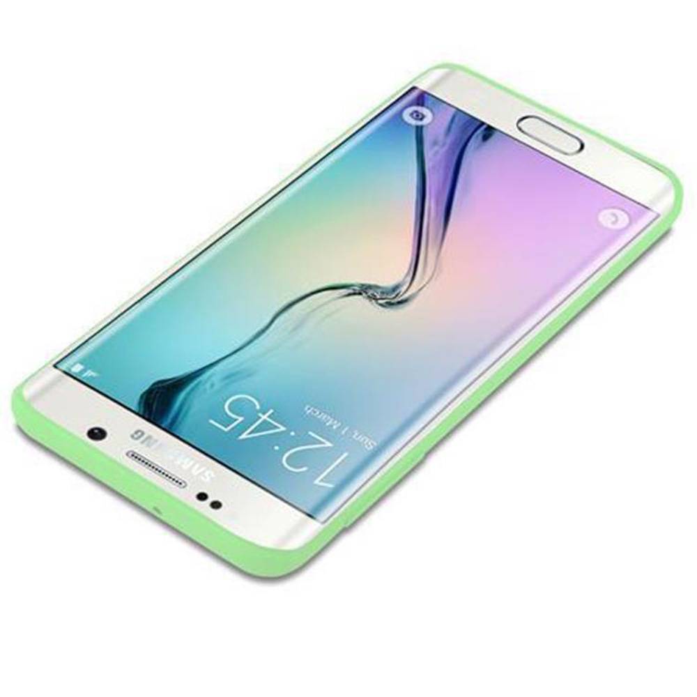 Cadorabo Hülle für Samsung Galaxy S6 EDGE Schutzhülle in Grün Handyhülle TPU Silikon Etui Case Cover