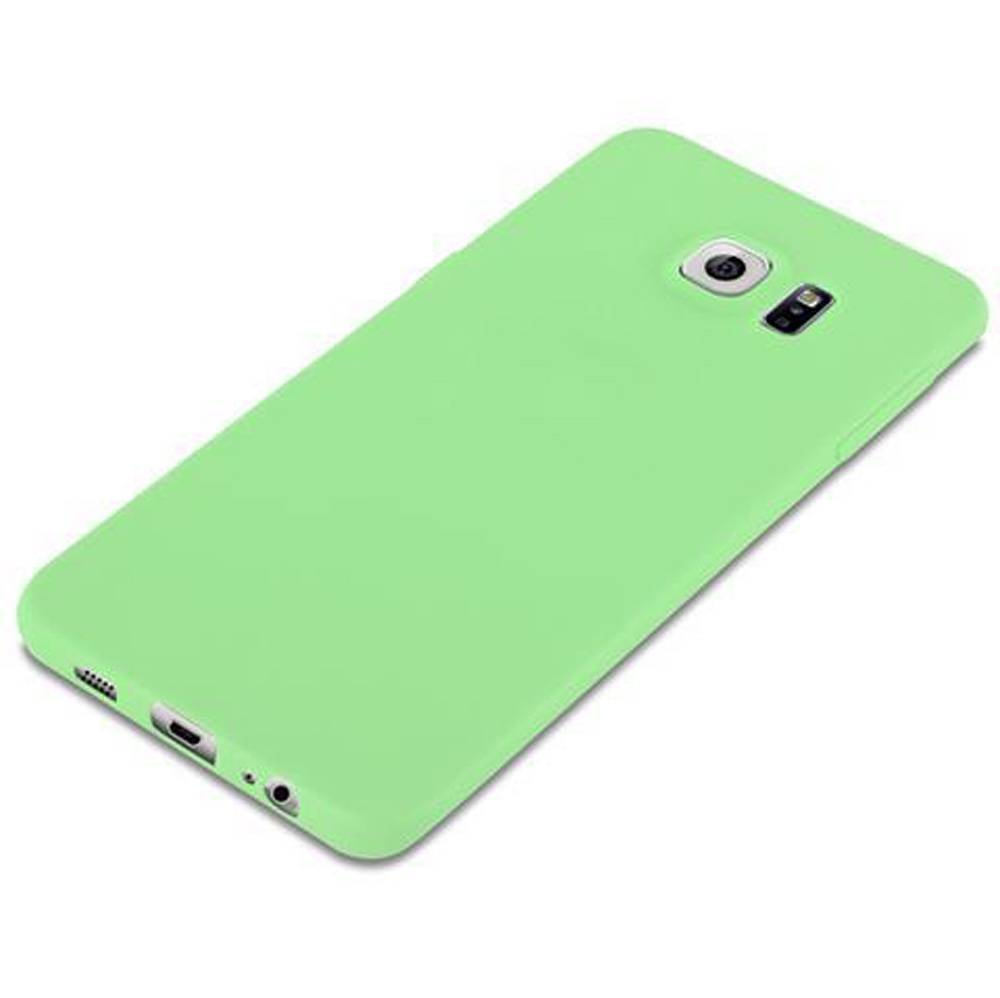 Cadorabo Hülle für Samsung Galaxy S6 EDGE Schutzhülle in Grün Handyhülle TPU Silikon Etui Case Cover