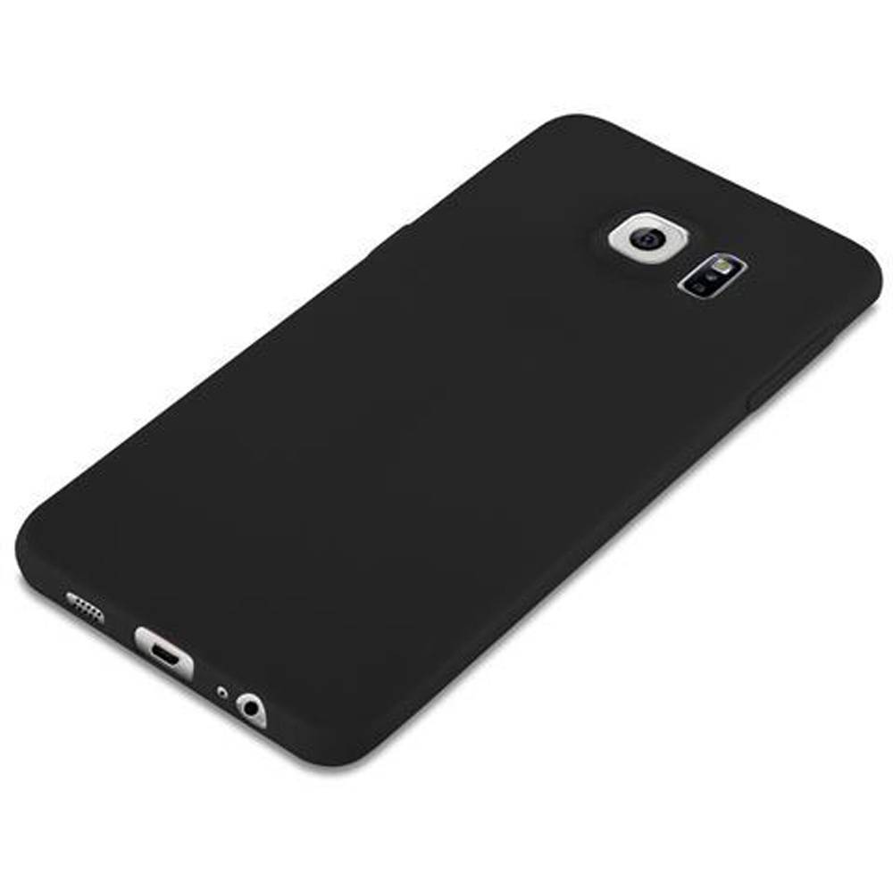 Cadorabo Hülle für Samsung Galaxy S6 EDGE Schutzhülle in Schwarz Handyhülle TPU Silikon Etui Case Cover