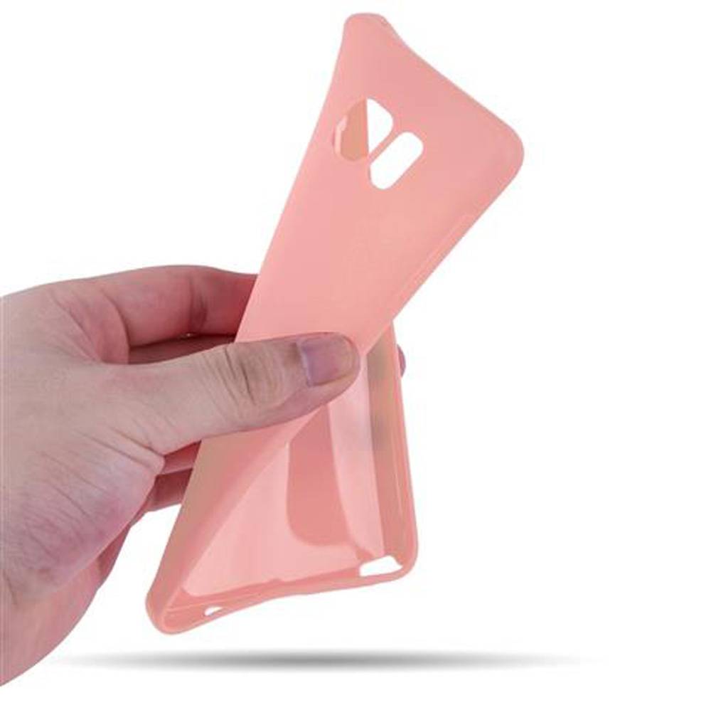 Cadorabo Hülle für Samsung Galaxy NOTE 5 Schutzhülle in Rosa Handyhülle TPU Silikon Etui Case Cover