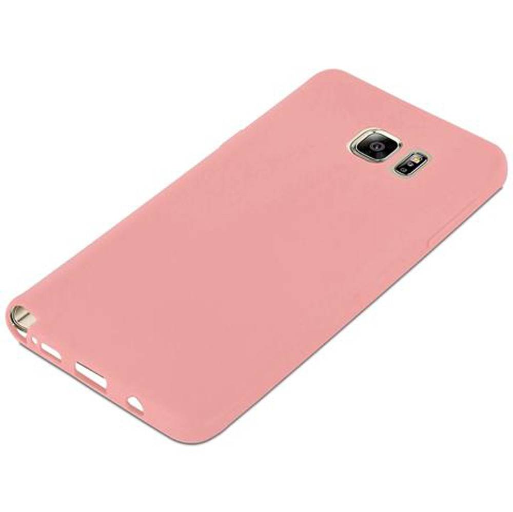 Cadorabo Hülle für Samsung Galaxy NOTE 5 Schutzhülle in Rosa Handyhülle TPU Silikon Etui Case Cover