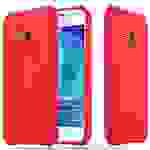 Cadorabo Hülle für Samsung Galaxy J1 ACE Schutzhülle in Rot Handyhülle TPU Silikon Etui Case Cover