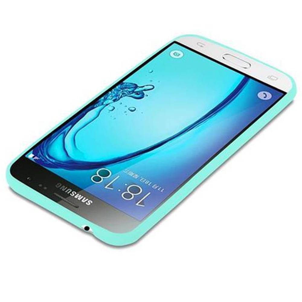 Cadorabo Hülle für Samsung Galaxy J3 2015 Schutzhülle in Blau Handyhülle TPU Silikon Etui Case Cover