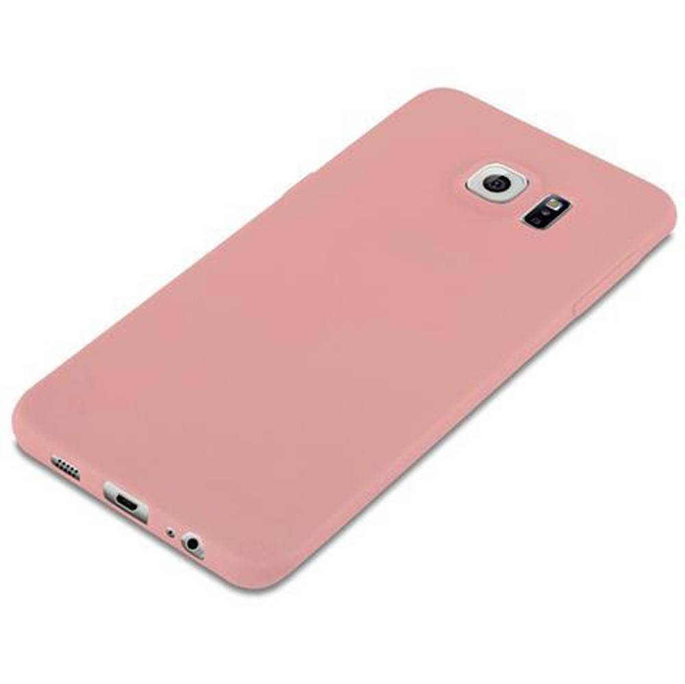 Cadorabo Hülle für Samsung Galaxy S6 EDGE Schutzhülle in Rosa Handyhülle TPU Silikon Etui Case Cover