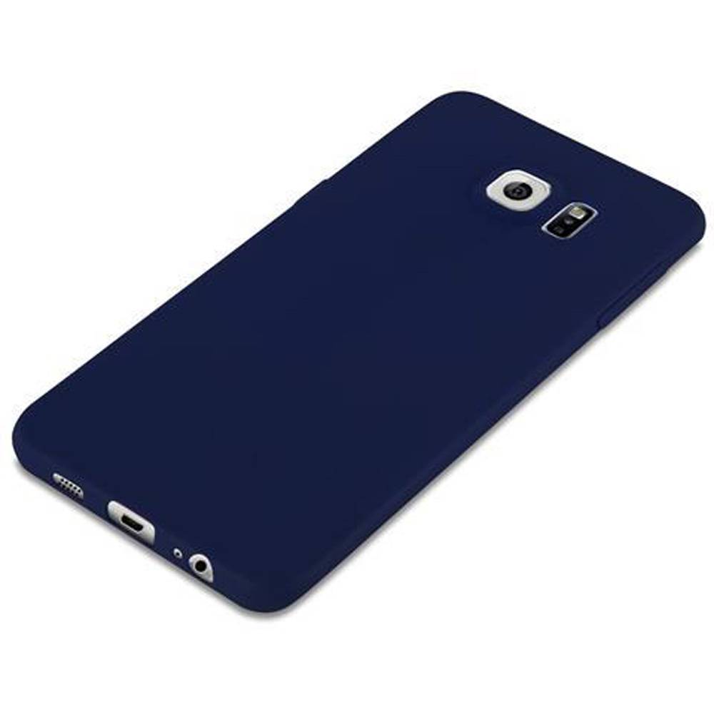 Cadorabo Hülle für Samsung Galaxy S6 EDGE Schutzhülle in Blau Handyhülle TPU Silikon Etui Case Cover
