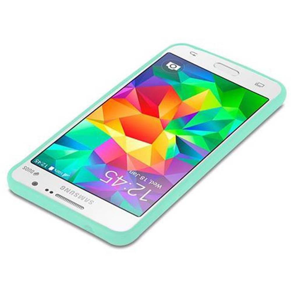 Cadorabo Hülle für Samsung Galaxy GRAND PRIME Schutzhülle in Blau Handyhülle TPU Silikon Etui Case Cover