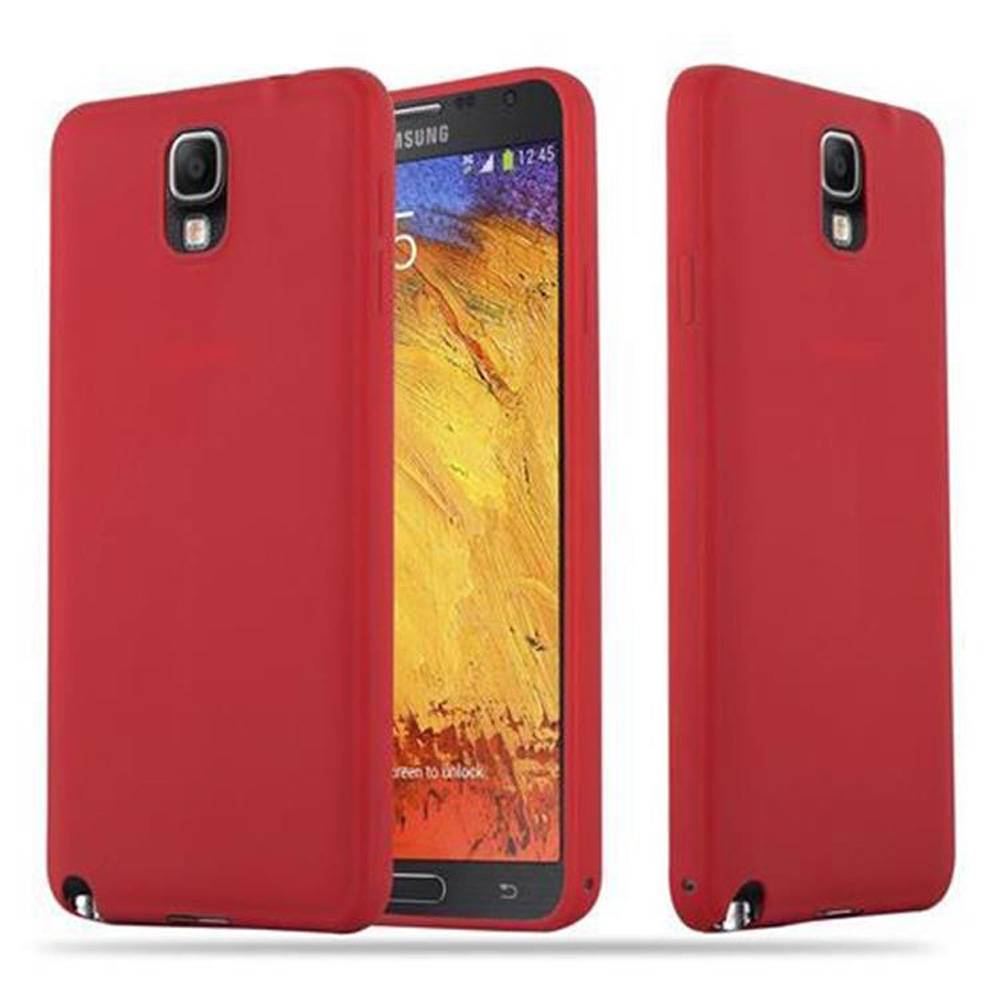 Cadorabo Hülle für Samsung Galaxy NOTE 3 Schutzhülle in Rot Handyhülle TPU Silikon Etui Case Cover