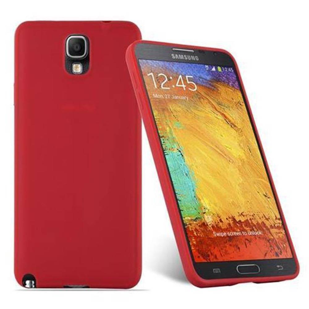 Cadorabo Hülle für Samsung Galaxy NOTE 3 Schutzhülle in Rot Handyhülle TPU Silikon Etui Case Cover