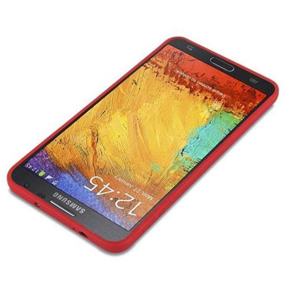 Cadorabo Hülle für Samsung Galaxy NOTE 3 Schutzhülle in Rot Handyhülle TPU Silikon Etui Case Cover