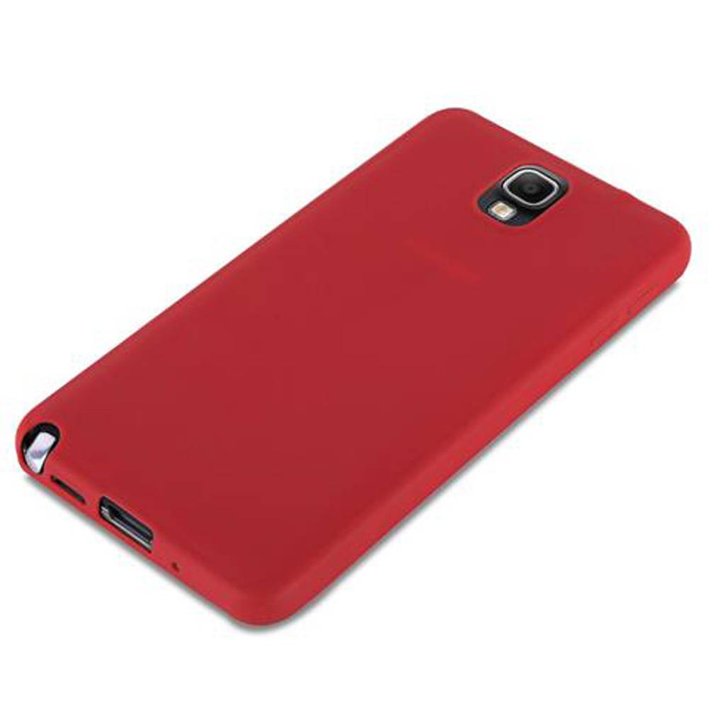 Cadorabo Hülle für Samsung Galaxy NOTE 3 Schutzhülle in Rot Handyhülle TPU Silikon Etui Case Cover