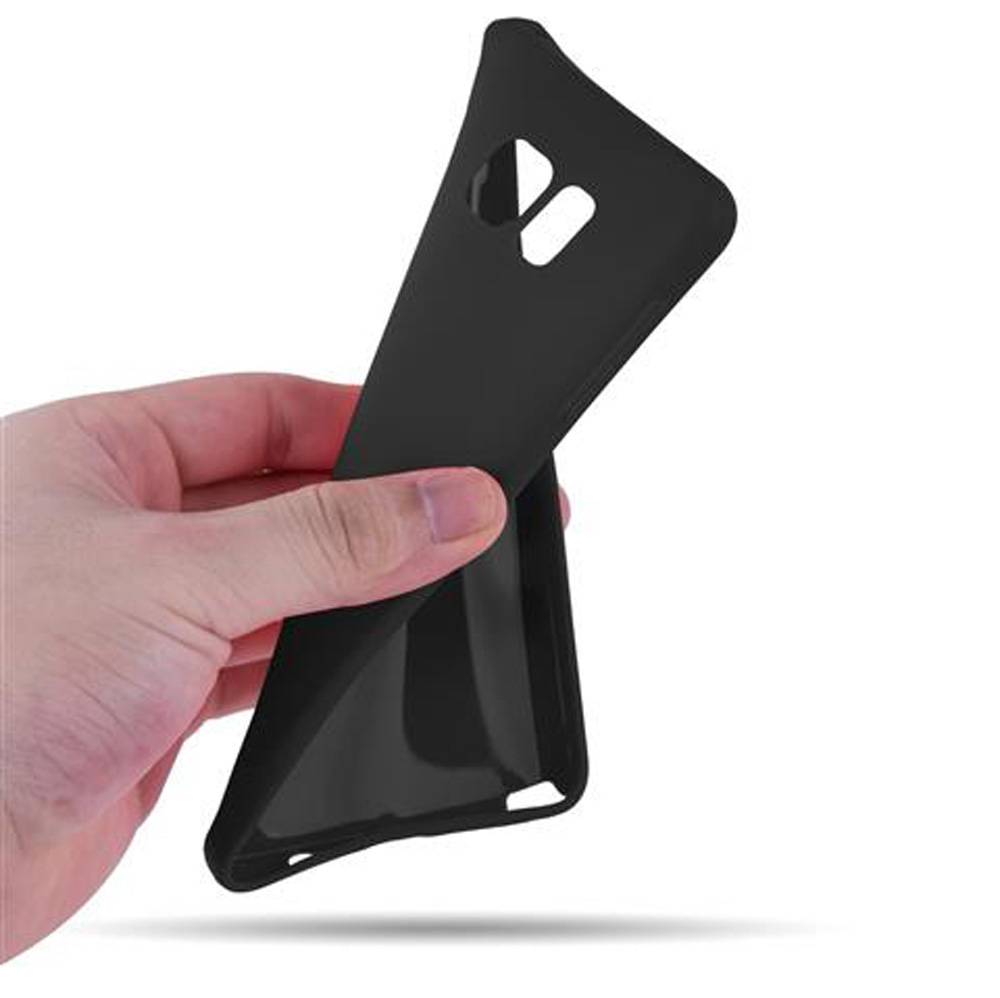 Cadorabo Hülle für Samsung Galaxy NOTE 5 Schutzhülle in Schwarz Handyhülle TPU Silikon Etui Case Cover
