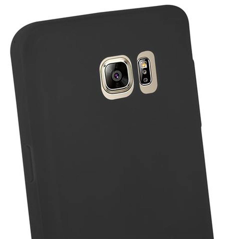 Cadorabo Hülle für Samsung Galaxy NOTE 5 Schutzhülle in Schwarz Handyhülle TPU Silikon Etui Case Cover