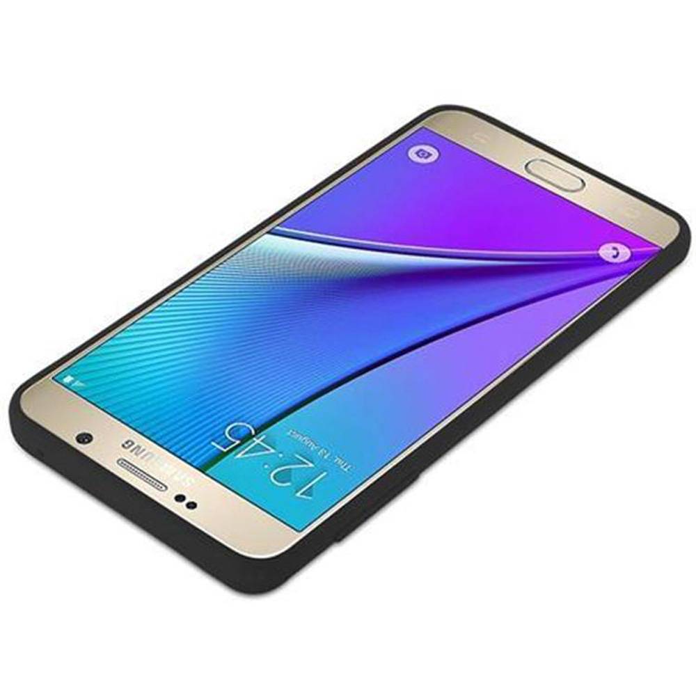 Cadorabo Hülle für Samsung Galaxy NOTE 5 Schutzhülle in Schwarz Handyhülle TPU Silikon Etui Case Cover