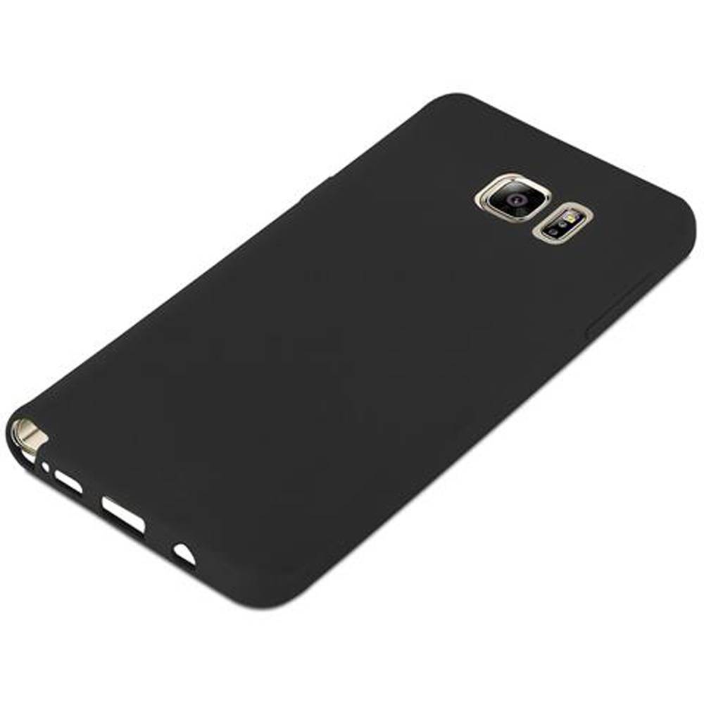 Cadorabo Hülle für Samsung Galaxy NOTE 5 Schutzhülle in Schwarz Handyhülle TPU Silikon Etui Case Cover