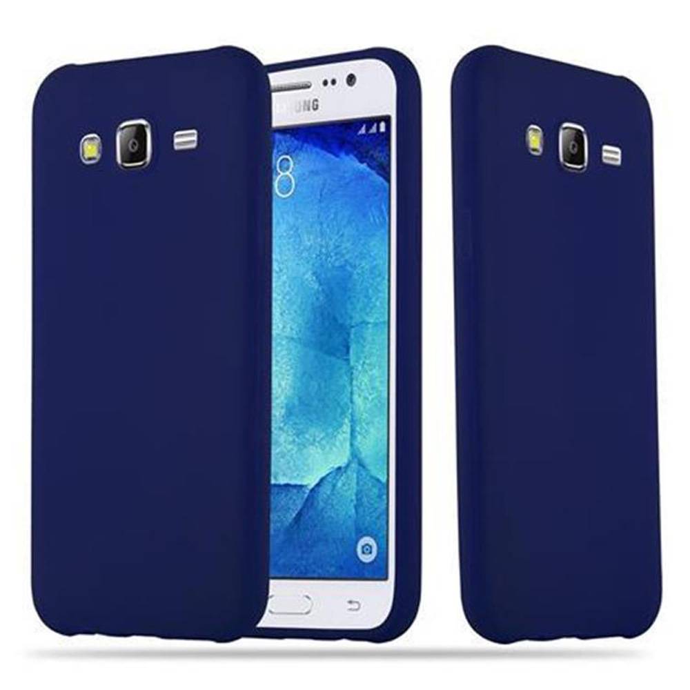 Cadorabo Hülle für Samsung Galaxy J5 2015 Schutzhülle in Blau Handyhülle TPU Silikon Etui Case Cover