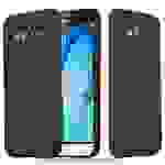 Cadorabo Hülle für Samsung Galaxy J3 2015 Schutzhülle in Schwarz Handyhülle TPU Silikon Etui Case Cover