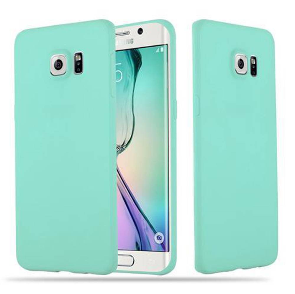 Cadorabo Hülle für Samsung Galaxy S6 EDGE Schutzhülle in Blau Handyhülle TPU Silikon Etui Case Cover