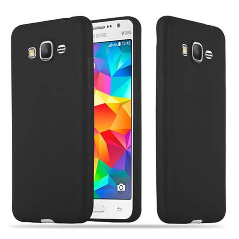 Cadorabo Hülle für Samsung Galaxy GRAND PRIME Schutzhülle in Schwarz Handyhülle TPU Silikon Etui Case Cover