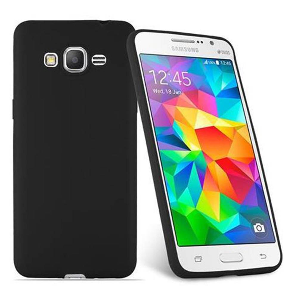 Cadorabo Hülle für Samsung Galaxy GRAND PRIME Schutzhülle in Schwarz Handyhülle TPU Silikon Etui Case Cover