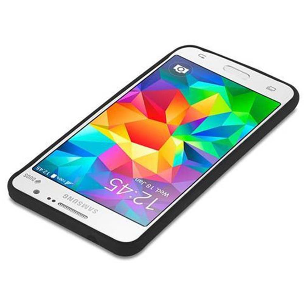 Cadorabo Hülle für Samsung Galaxy GRAND PRIME Schutzhülle in Schwarz Handyhülle TPU Silikon Etui Case Cover